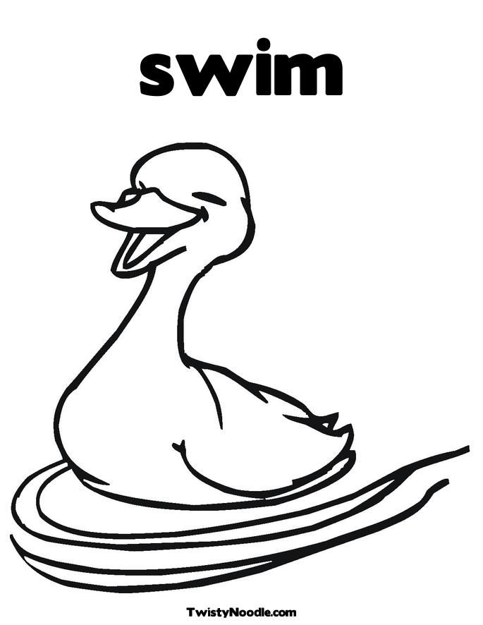 Swim 2 Colouring Pages