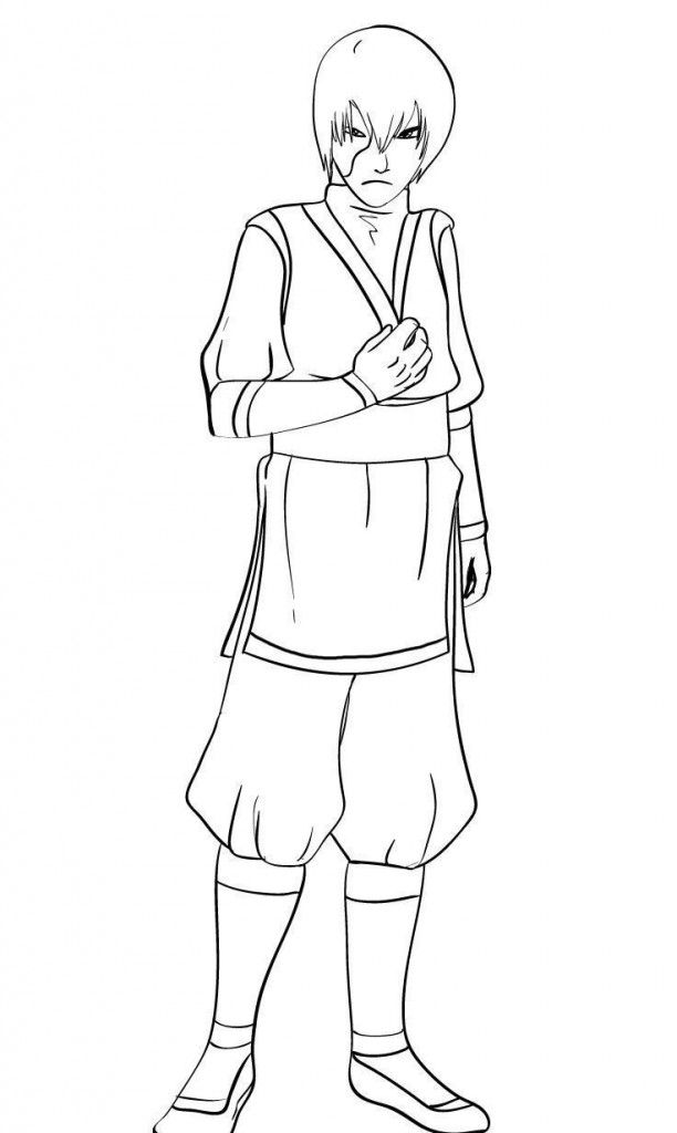Zuko avatar coloring page « Printable Coloring Pages