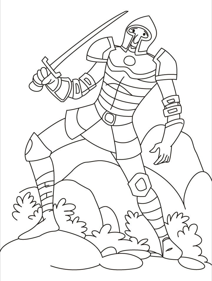 A brave knight coloring pages | Download Free A brave knight 