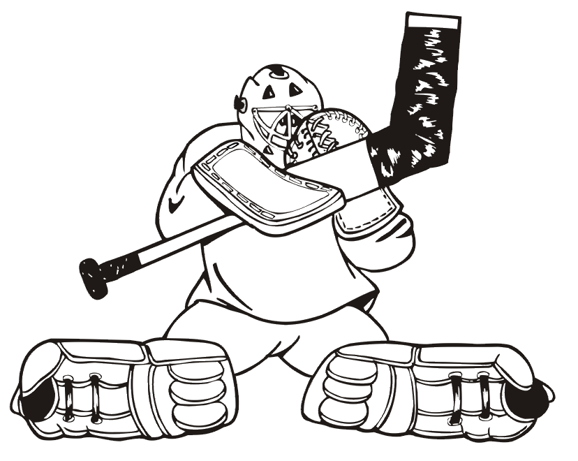 hockey goalie coloring