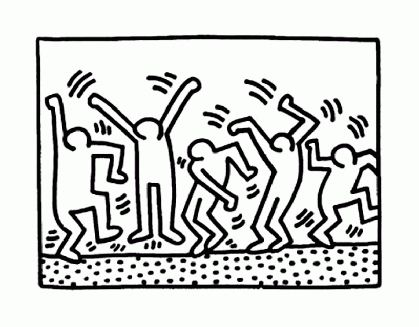 Keith Haring Coloring Pages - Coloring Home