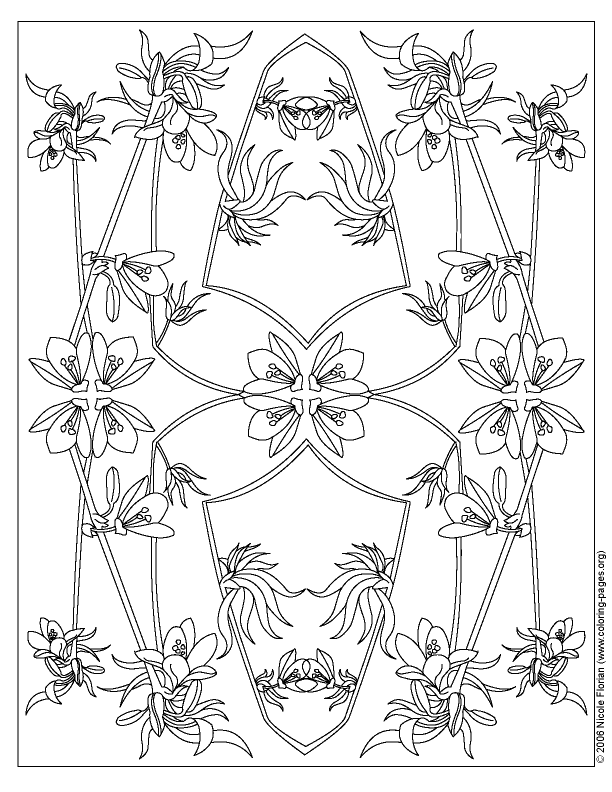 Flower Coloring Pages at Nicole's Coloring Pages