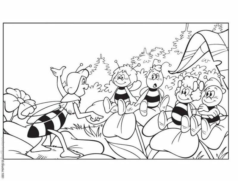 maya the bee coloring pages