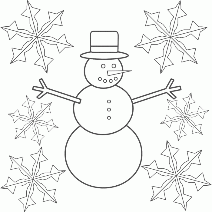 Snowflake Coloring Pages For Kids | 99coloring.com