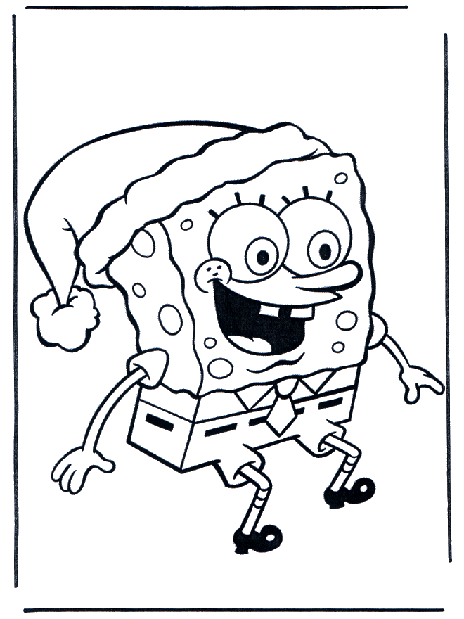 X-mas Spongebob 1 - Coloring pages Christmas