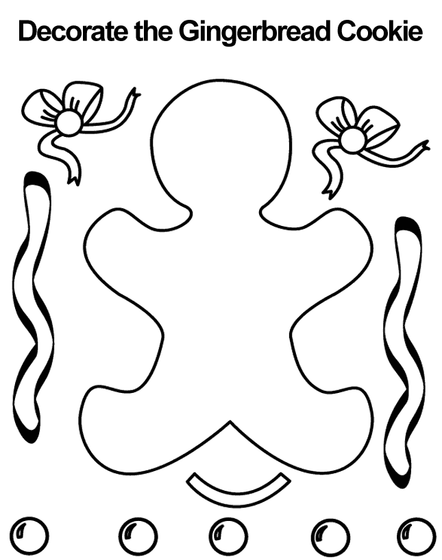 Free Gingerbread Man Coloring Pages