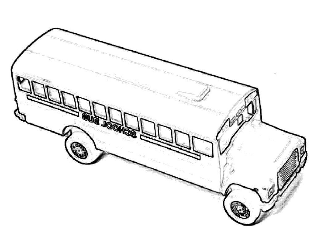 Simple School Bus Great Coloring Page Concept | ViolasGallery.
