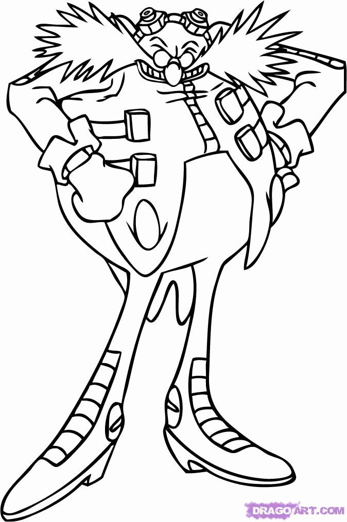 Dr. Eggman Coloring Page