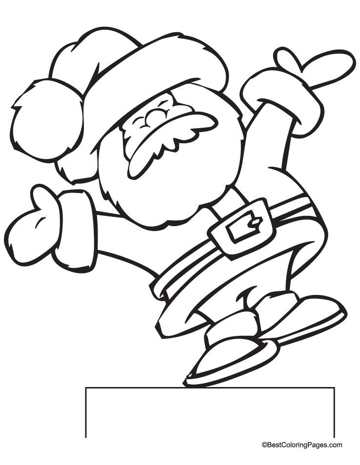 happy santa clause coloring pages | Download Free happy santa 