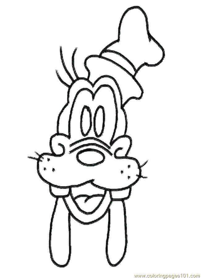 Coloring Pages Goofy Print (Cartoons > Goofy) - free printable 