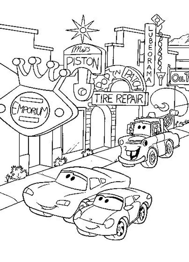 pixar free coloring pages