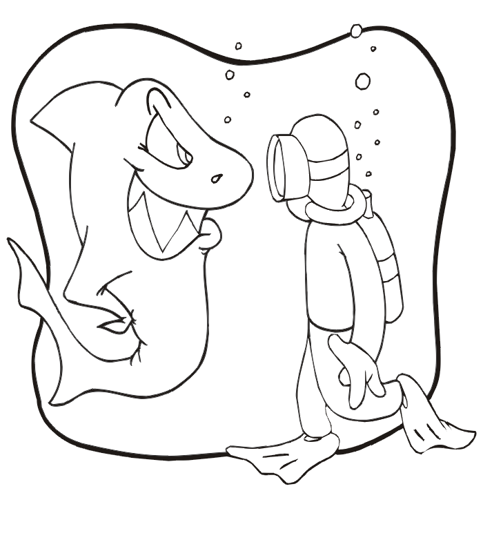do not appear when printed only the shark coloring page will print 
