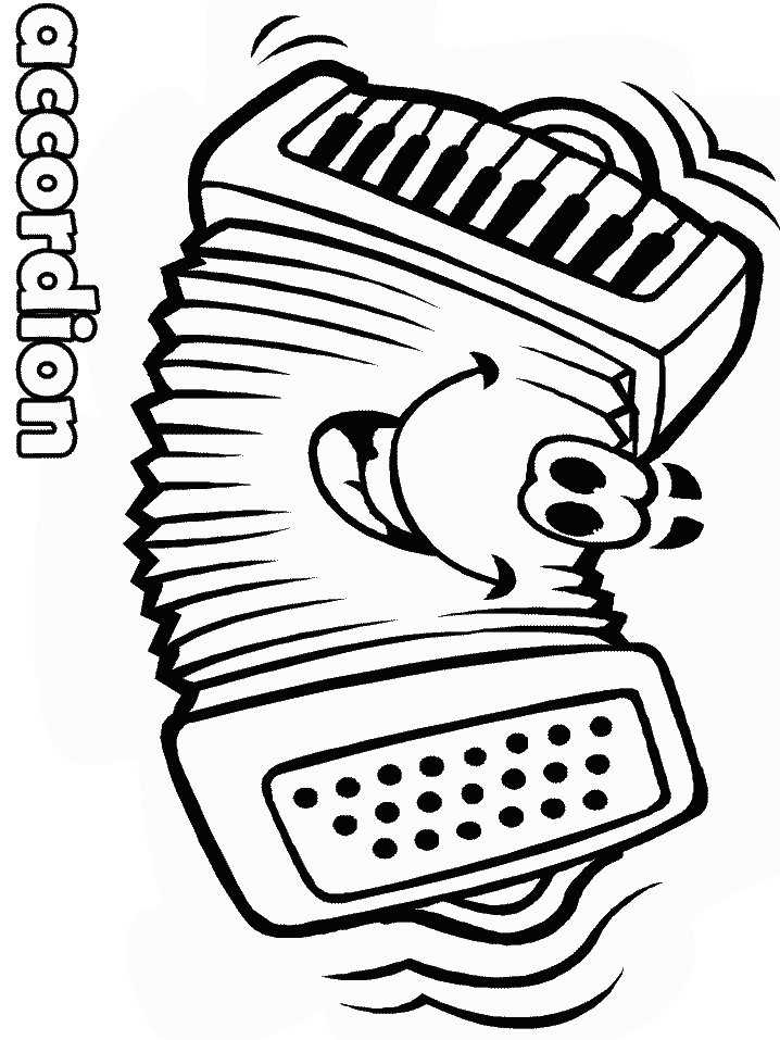 Accordion Music Coloring Pages & Sheets For Kids | coloring pages