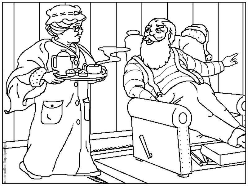 Mrs Santa Clause Coloring Pages Santa Claus Coloring Pages | Fav 