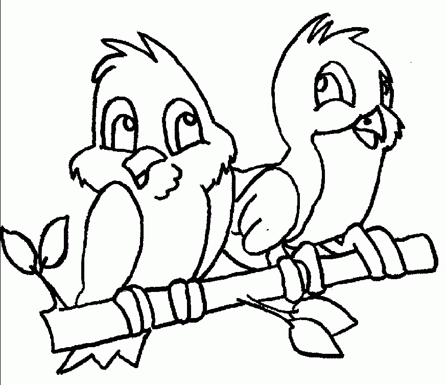 colorwithfun.com - Birds Picture to Color For Kids