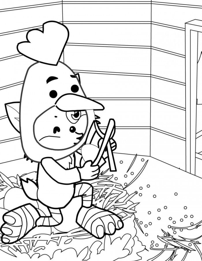 Chicken Template Coloring Pages