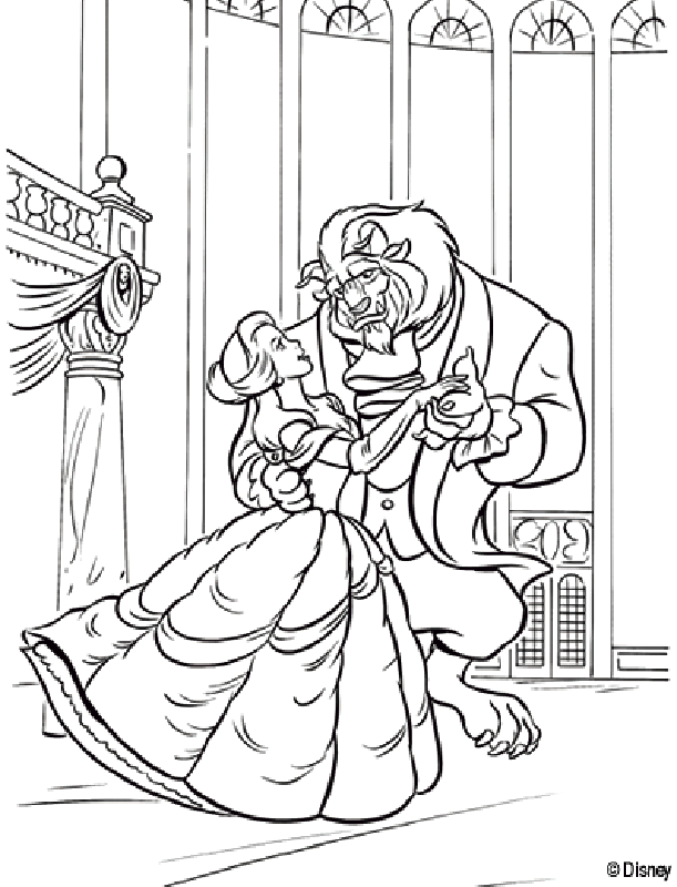 Beauty And The Beast Coloring Pages 14 Free Printable Coloring Coloring Home