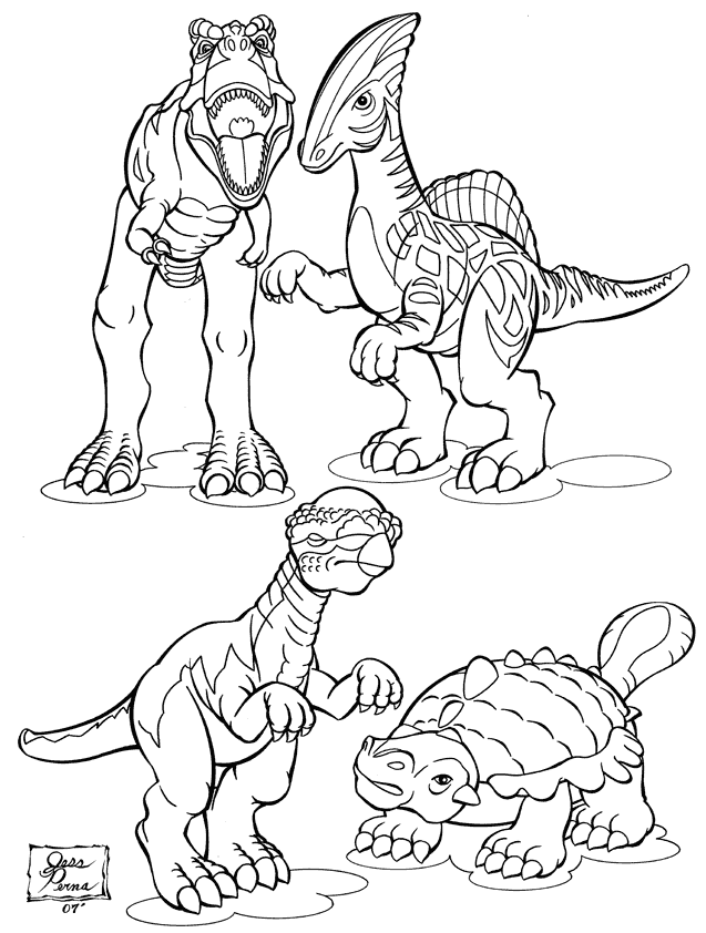 Realistic Dinosaurs Coloring Pages Images & Pictures - Becuo
