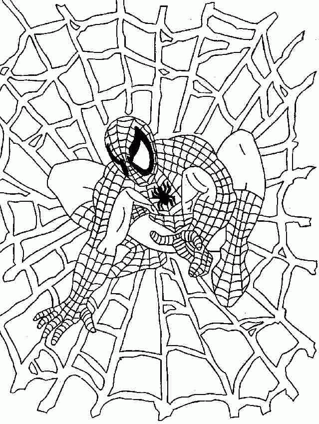 Superhero Spiderman Coloring Sheets Free Printable For Preschool 