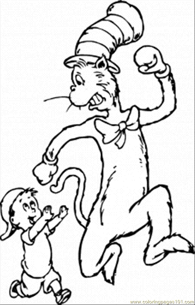 Cat In The Hat Coloring Page | Coloring Pages
