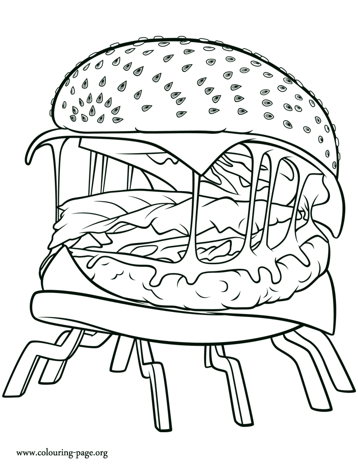 Chance of Meatballs - Cheespider coloring page
