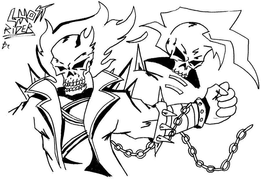 Ghost Rider Coloring Pages - Free Coloring Pages For KidsFree 