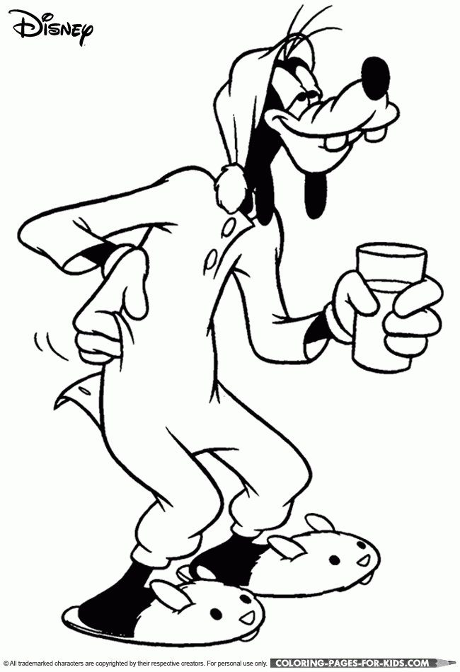 goofy christmas Colouring Pages