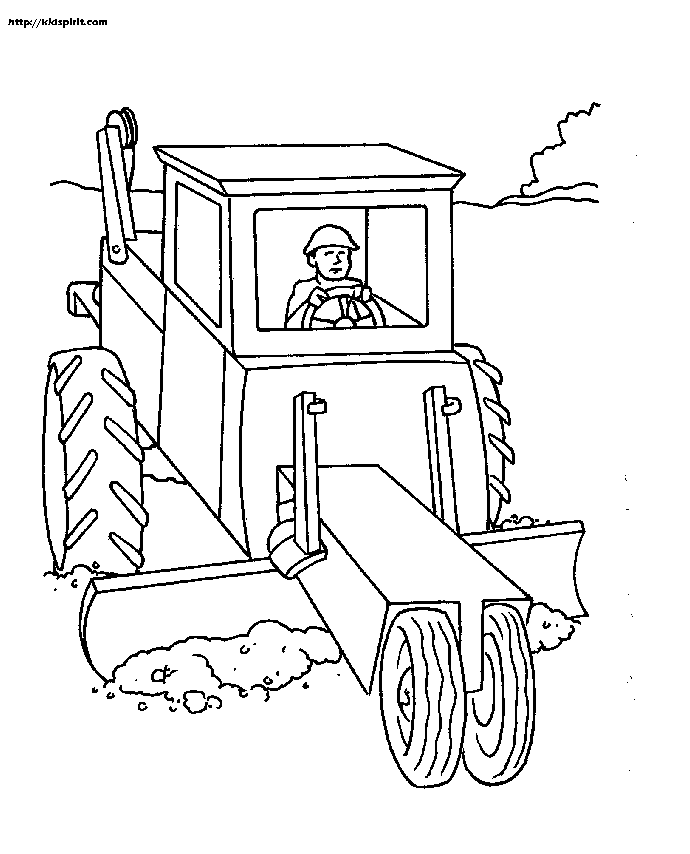 Plow Construction Coloring Pages