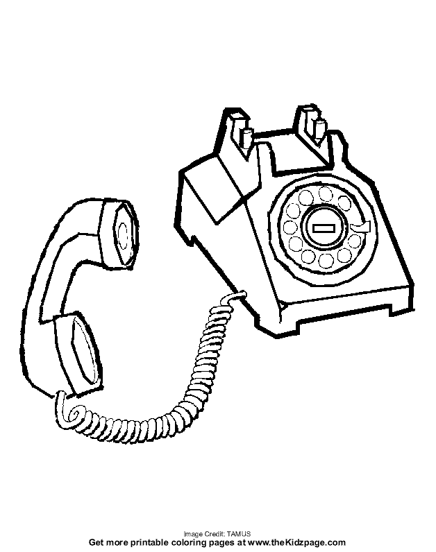 Telephone Coloring Pages For Kids Coloring Home
