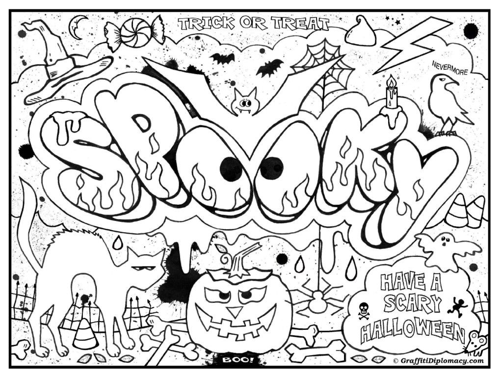 More Free Graffiti Coloring Pages
