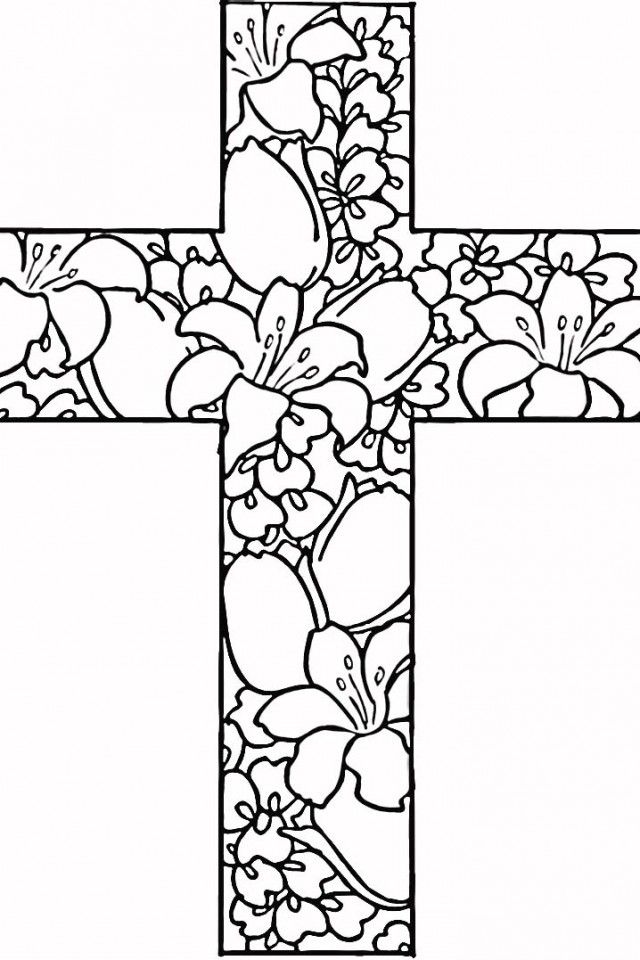 Free Printable Wooden Cross Coloring Pages | download free 