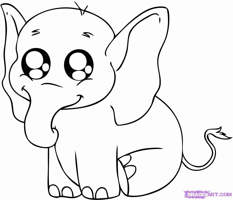 Baby Elephant Coloring Pages - Coloring Home