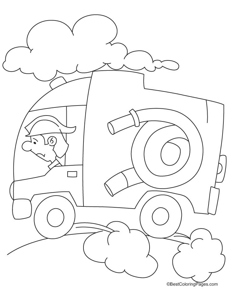  Fire Truck Coloring Pages free