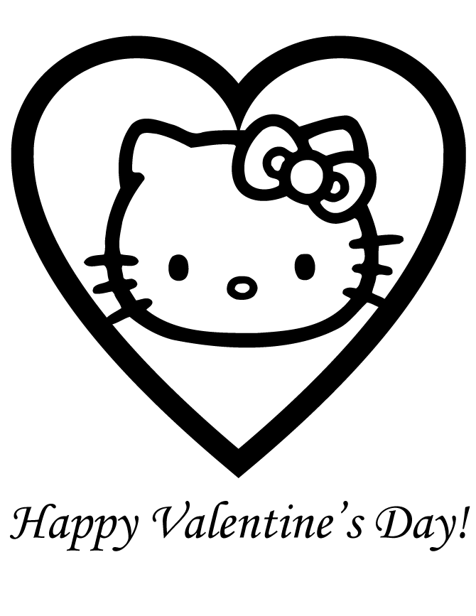 Hello Kitty Valentines Day Coloring Pages 124 | Free Printable 