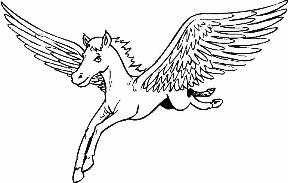 Unicorn And Pegasus - Coloring Home
