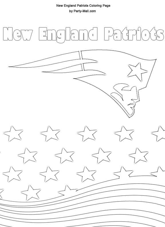 New England Patriots Coloring Page