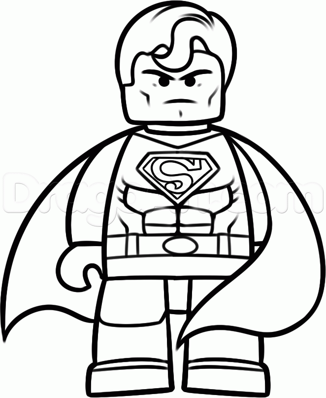 How to Draw Superman From The Lego Movie, Step by Step, Movies 