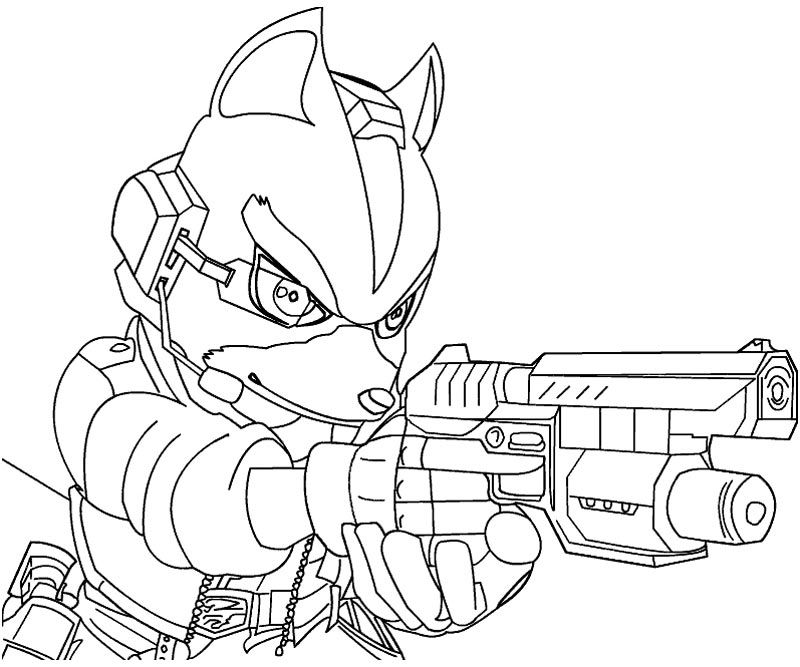 13 Fox McCloud Coloring Page