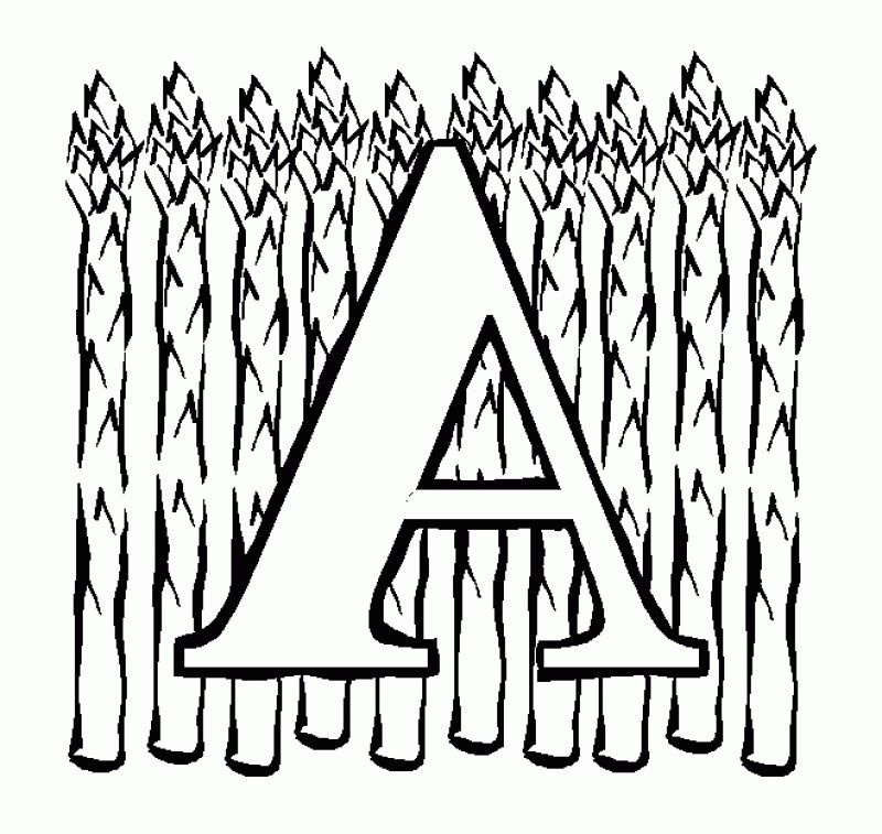 Letter A Is Cool And Clear Coloring Page - Kids Colouring Pages