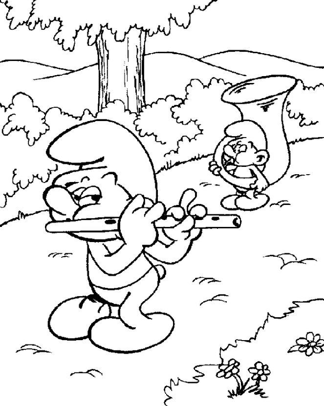 flag smurfs Colouring Pages (page 2)
