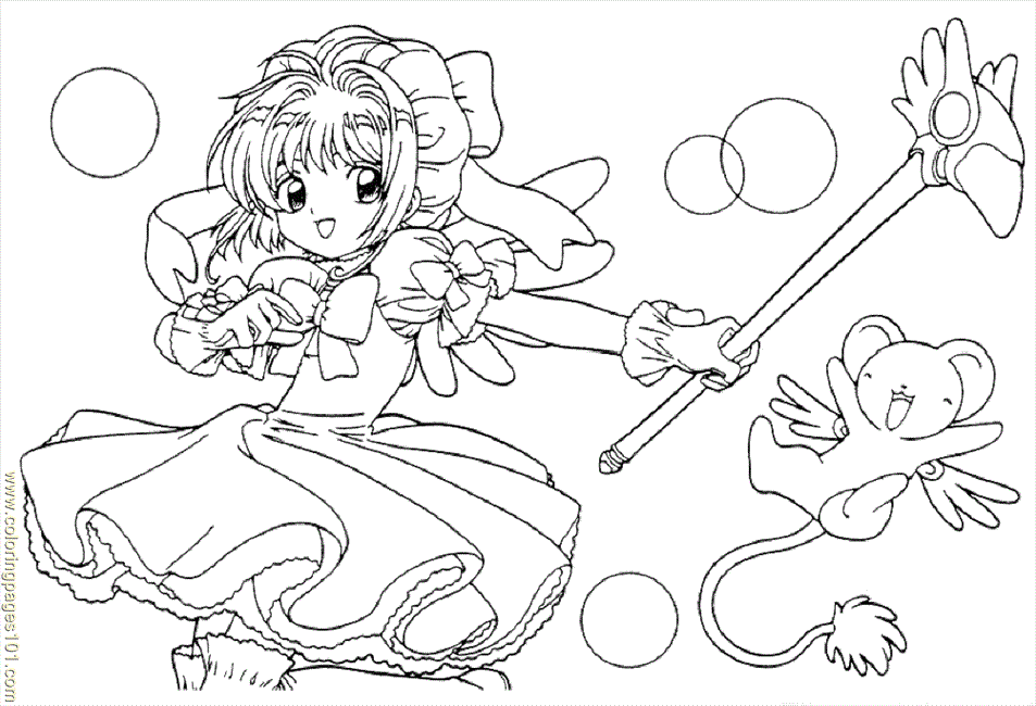 Coloring Pages Card Captors Coloring Pages 25 (Cartoons 