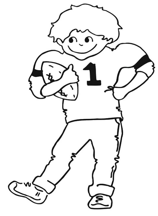 The Child Happy Football Coloring Pages | Super Bowl Party
