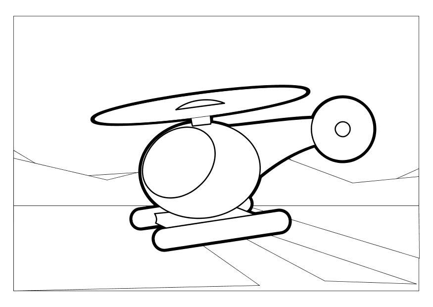 Coloring page helicopter - img 10209.