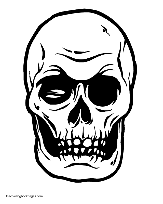 Skull Crossbones Coloring Pages - Coloring Home