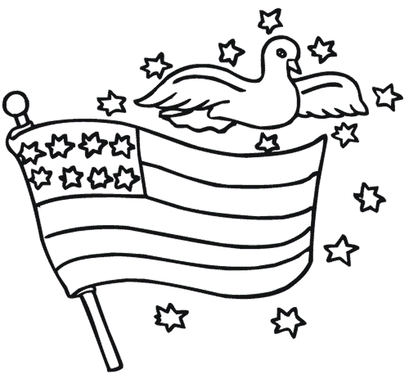 Download Bird And American Flag Coloring Page Or Print Bird And 