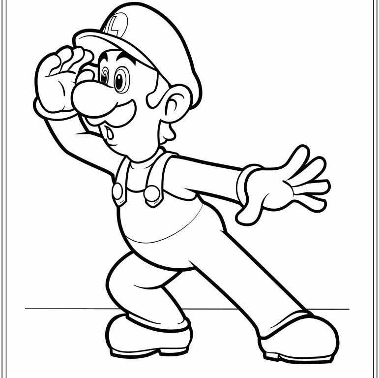 Mario, Luigi, YOSHI Colouring Pages (page 2)