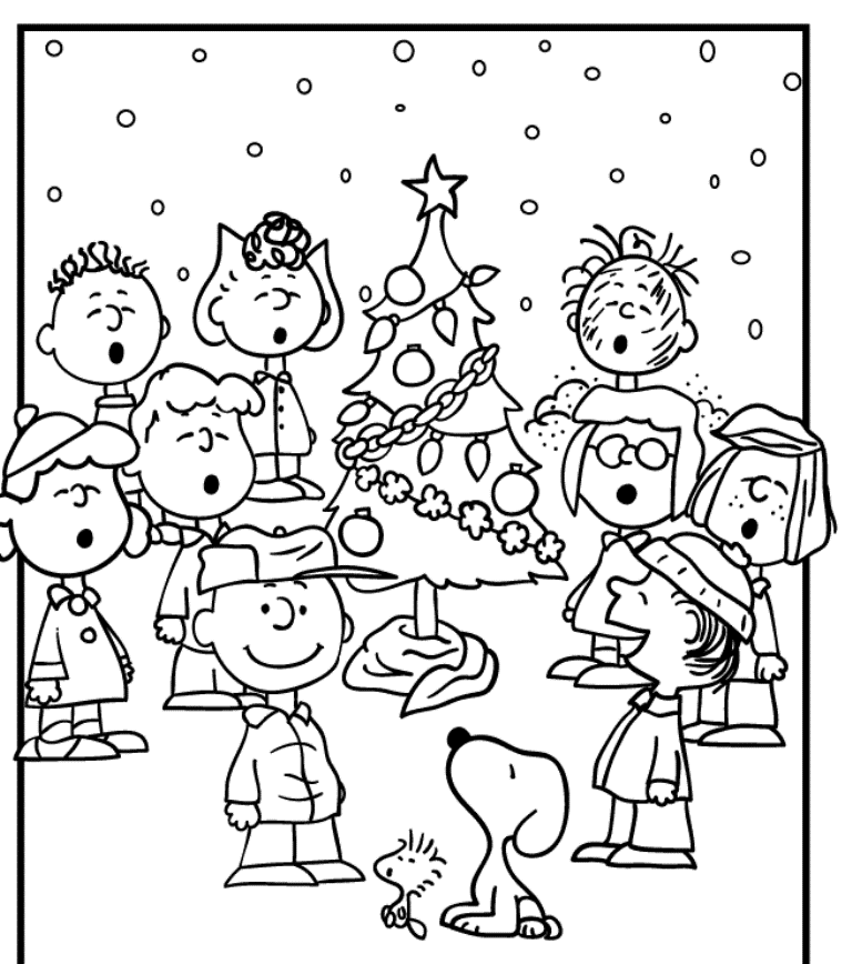 Snoopy Christmas Coloring Pages Coloring Home