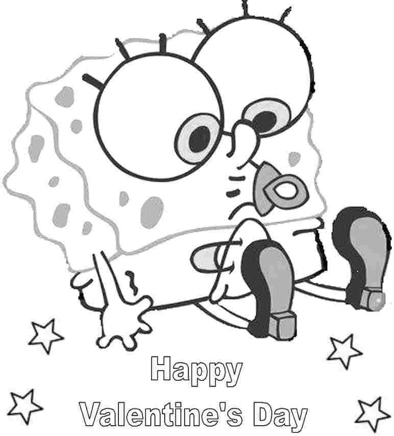 Spongebob Valentine Coloring Pages Images & Pictures - Becuo