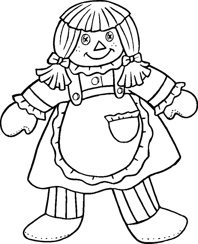 girl baby doll Colouring Pages