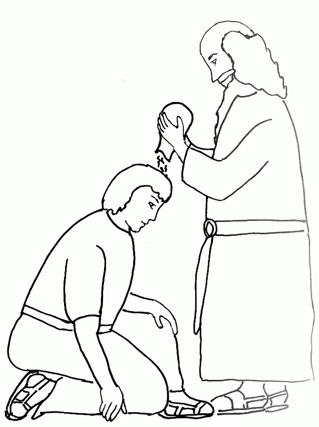 Samuel Anoints David Coloring Page